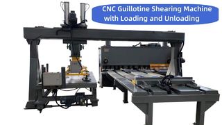 CNC-guillotineschaar met laden en lossen, automatische schaarmachine