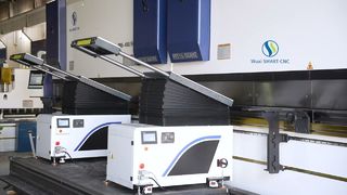 Tandem-afkantpersmachine 450Ton 6000 mm te koop